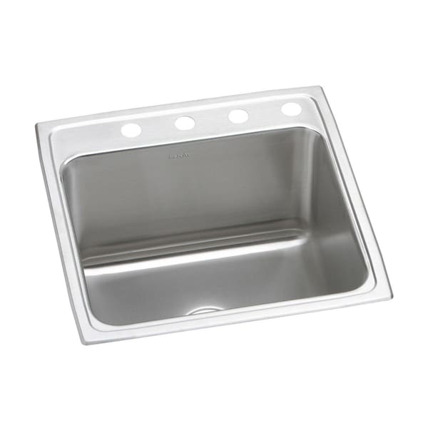 18 Gauge Stainless Steel 22 X 22 X 12.125 Single Bowl Drop-In Kitchen Sink